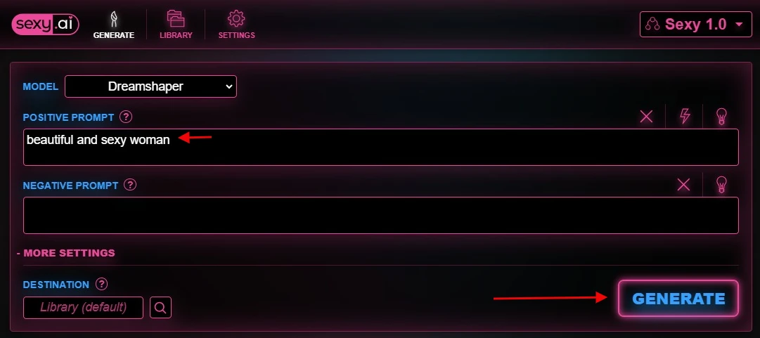 Sexy AI - Customization of AI Character
