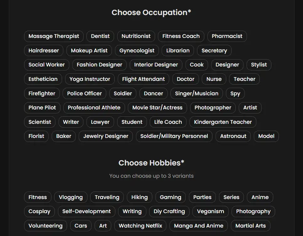 Candy AI - Addition of hobbies and Interests