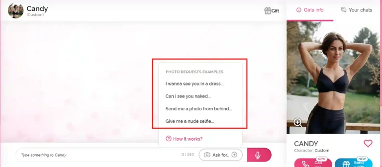 DreamGF Photo Request Feature