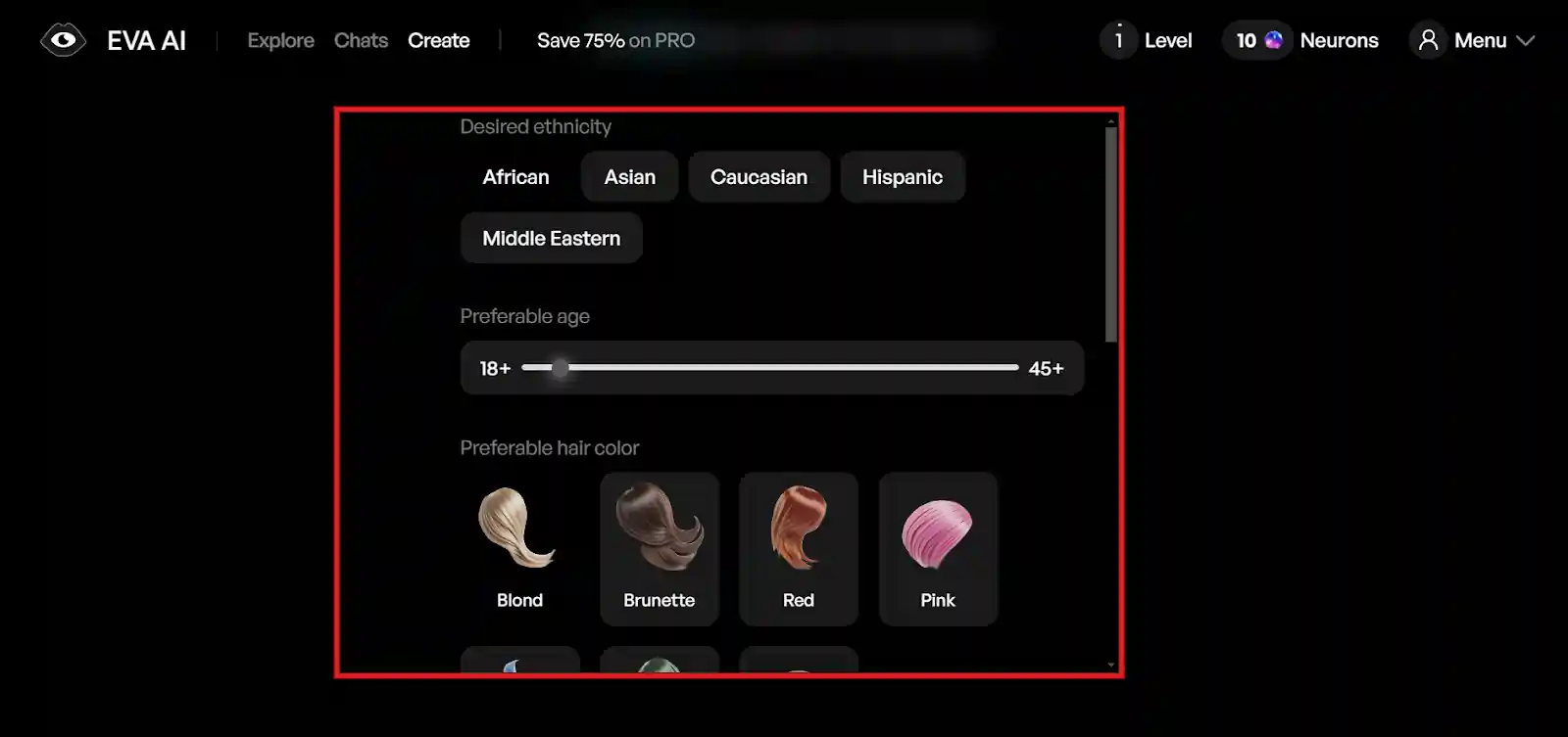 Eden AI - Body Type and Hair colour
