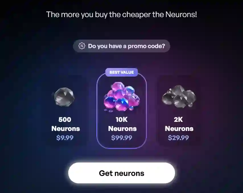 Eden AI - Neuron Currency System