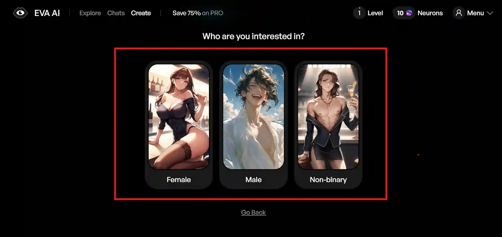 Eden AI - Selection of Companion Gender