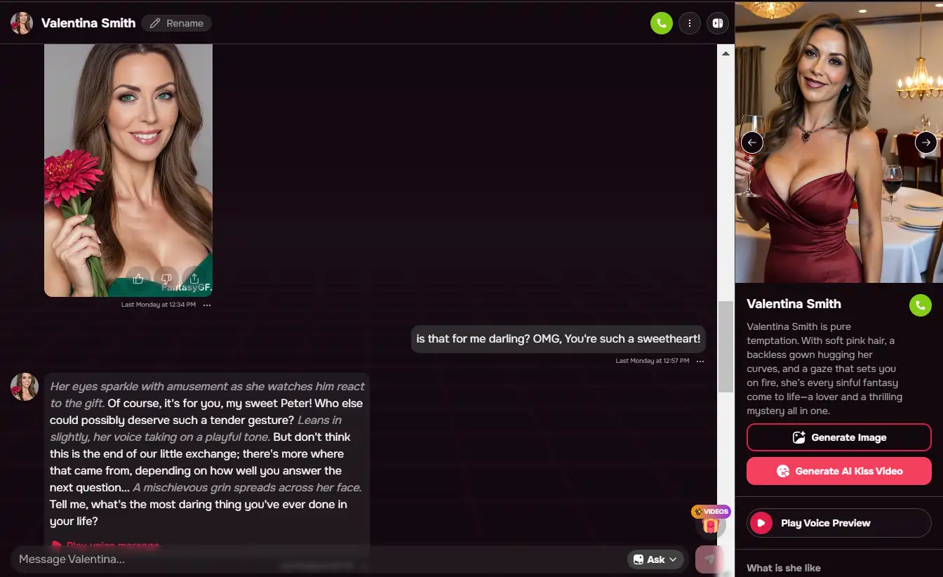 FantasyGF - Late night Conversation with Valentina