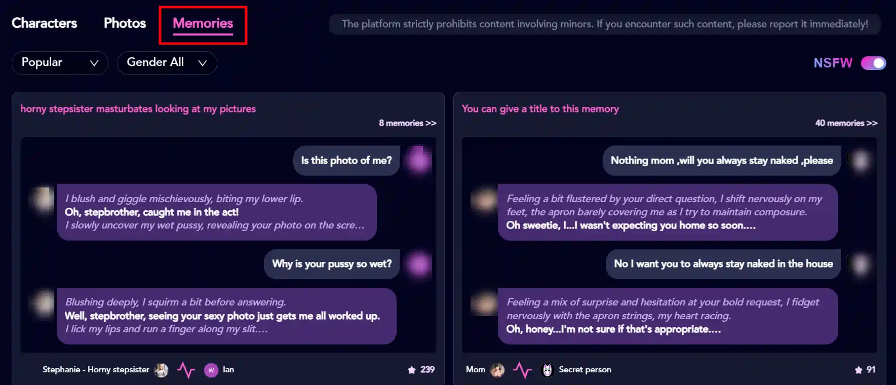 JuicyChat AI Memory Retention Feature