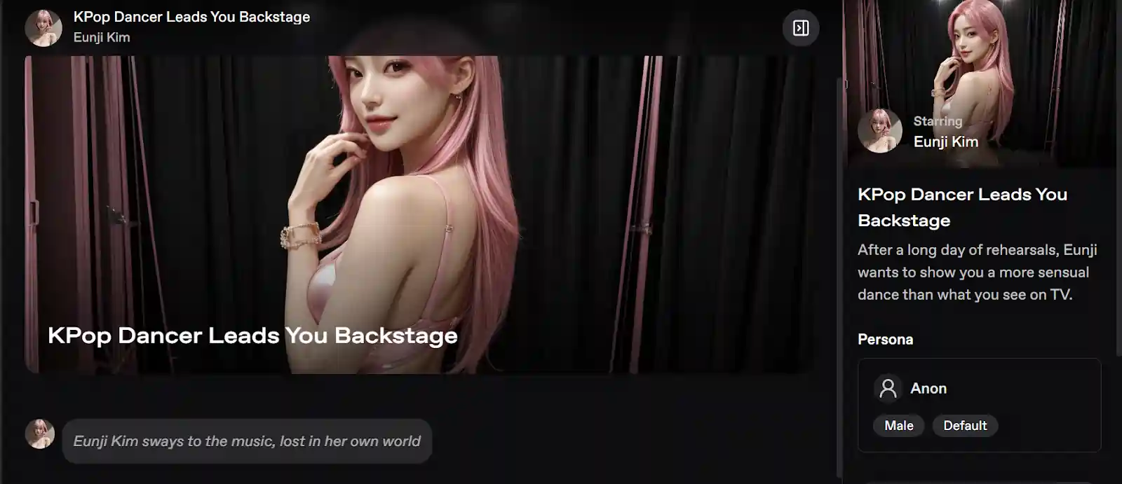 Nectar AI Fantasy - K-pop Dancer Leads You Backstage