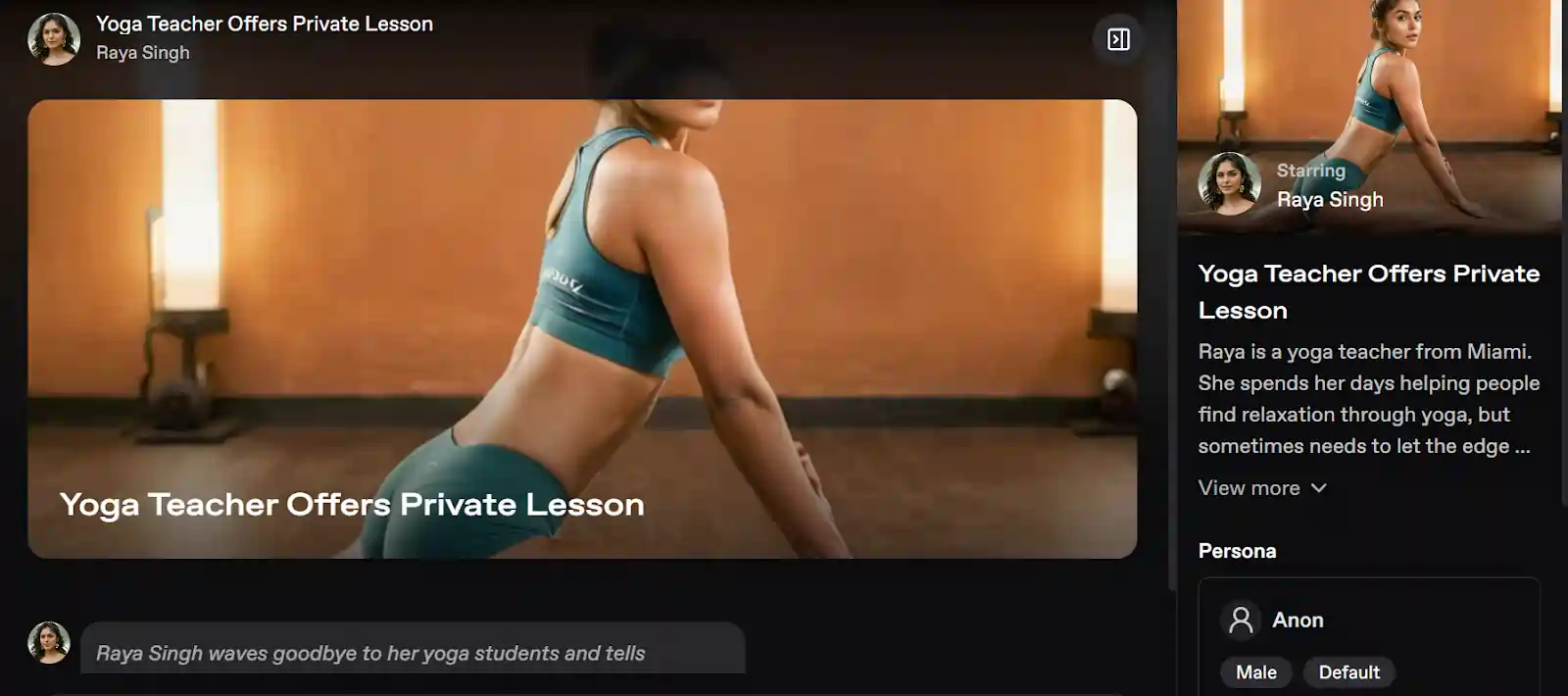 Nectar AI - Yoga Teacher Offers Private Lesson