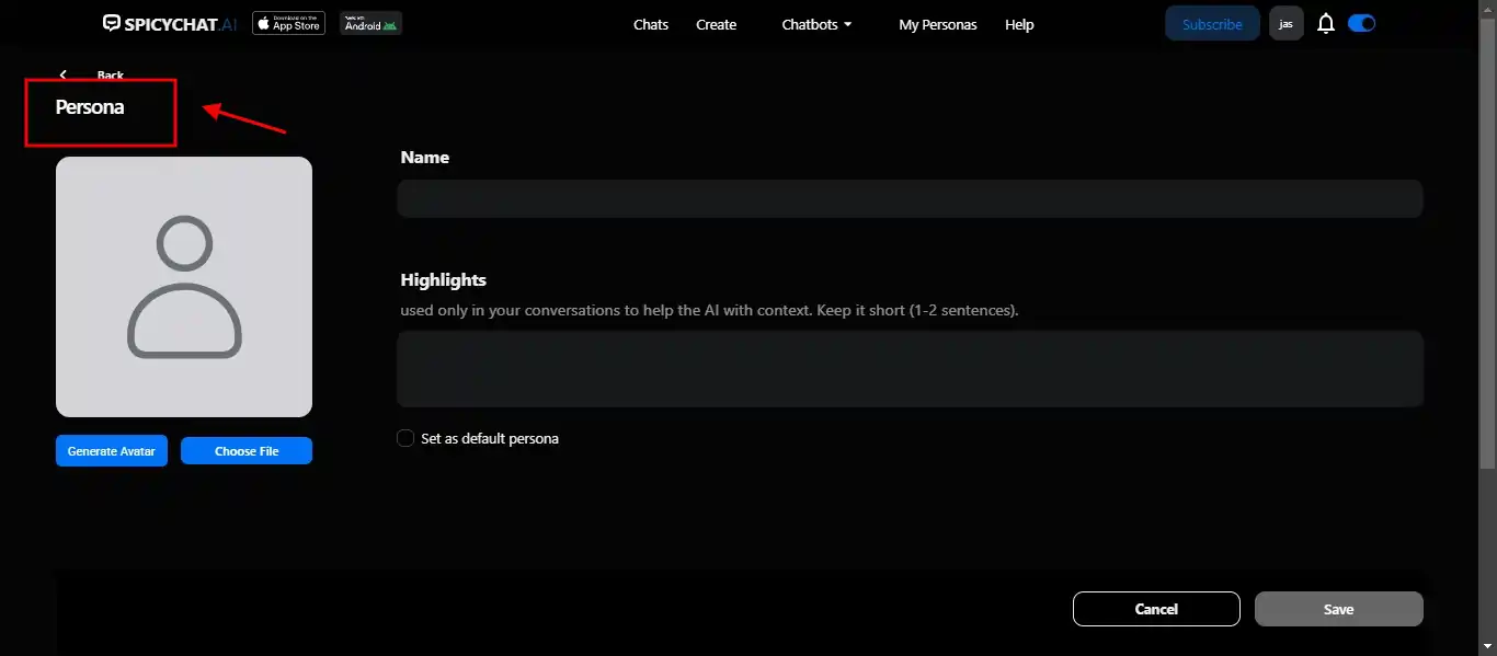 SpicyChat AI - Customizable Personas