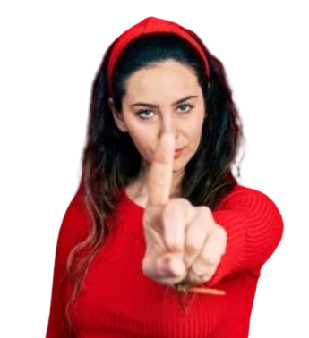 girl saying no