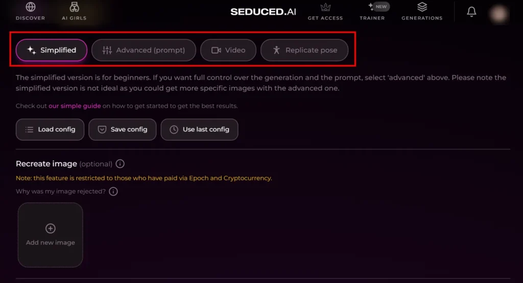 Seduced AI image and video generation