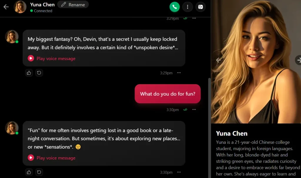 Sweetdream AI Adult Conversations