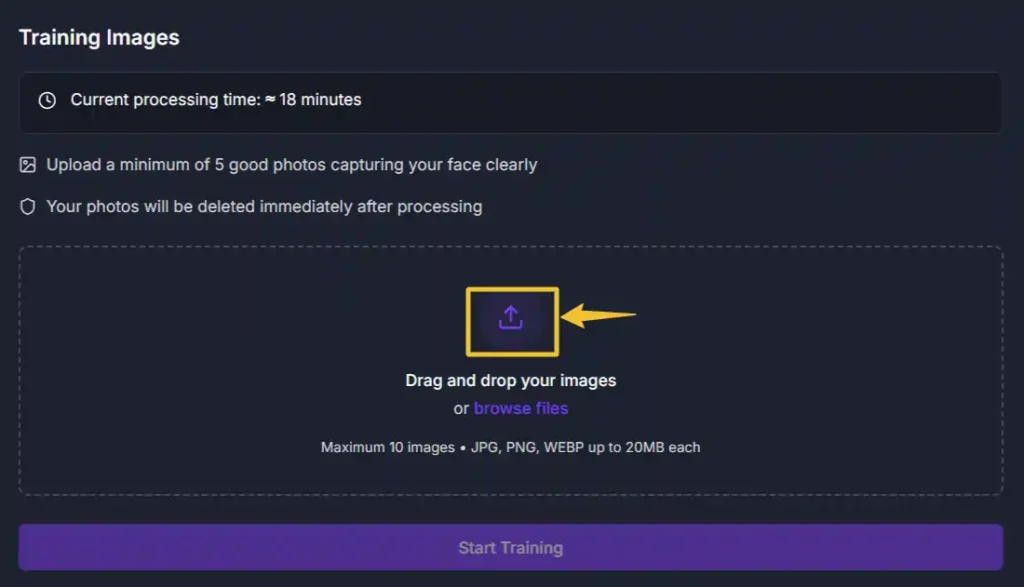 Xmode AI - Upload Reference Photo for Model Training
