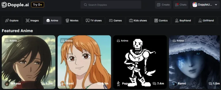 Dopple.ai - AI Anime Characters