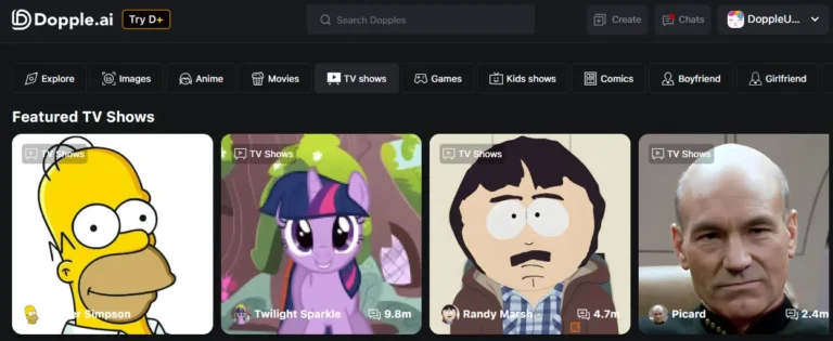 Dopple.ai - TV Shows