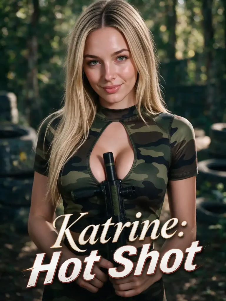Hot Shot poster on Candy AI Shorts, featuring Katrine Vinter