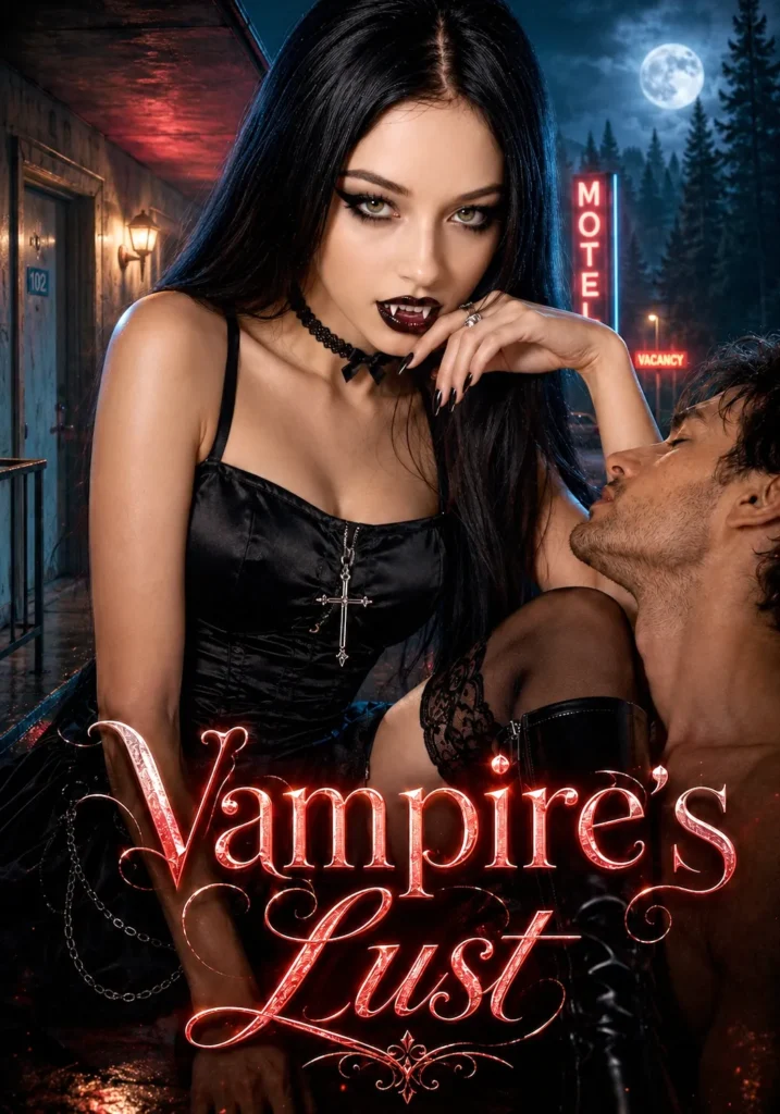 Vampire's Lust poster on Candy AI Shorts, featuring Vesper Viie