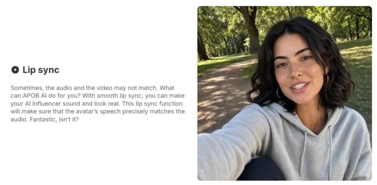APOB AI - Lip Sync Feature