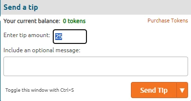 Chaturbate- sending offline tip