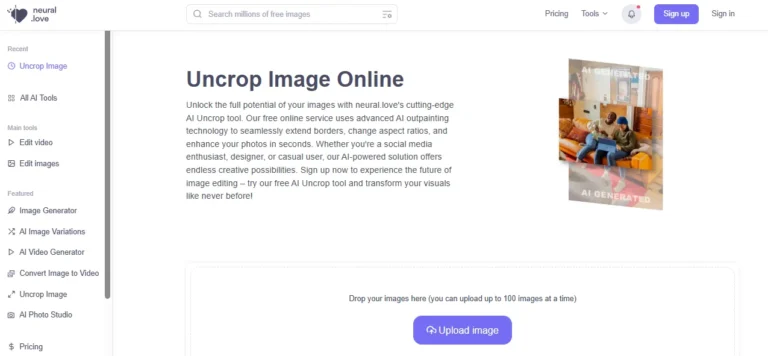 Neural.love - Uncrop Image